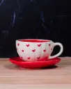 فنجان لون وقهوة احمر